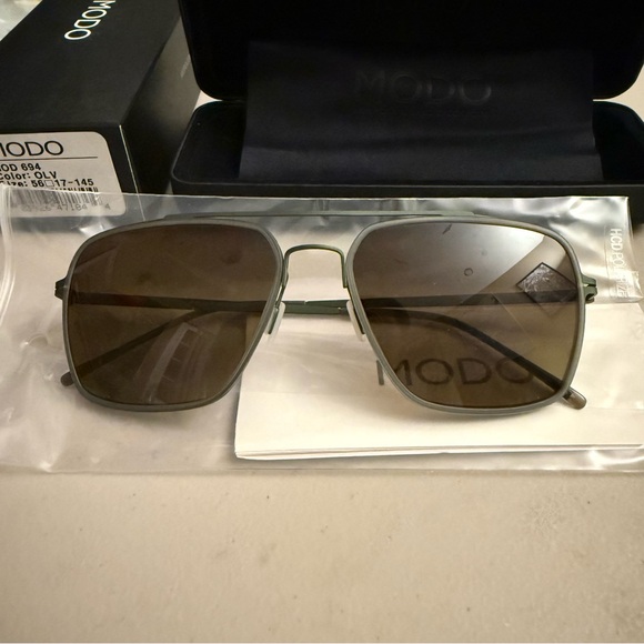 Modo 694 Aviator Polarized Sunglasses Brown Lenses - Picture 2 of 10